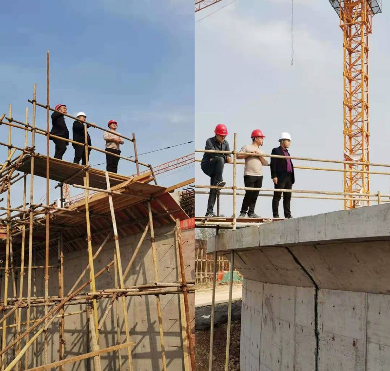 公司領導視(shi)詧永城市第七(qi)汚水處(chu)理廠工程進度